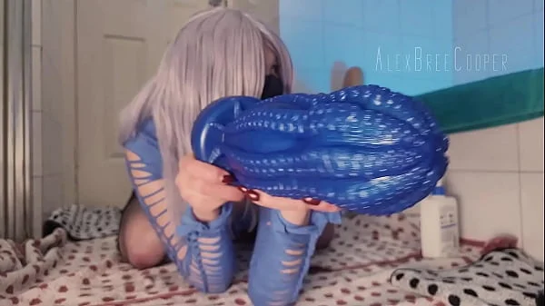 Hentai dildo and massive inflatable leaves my ass gaping