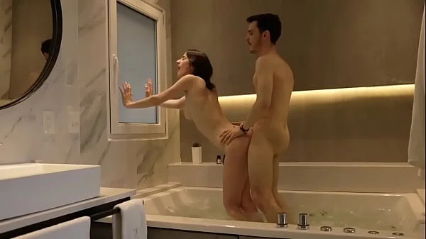 Hotel Maid Gets Caught in his Jacuzzi and will do anything not to get Fired - Amateur Double Cumshot