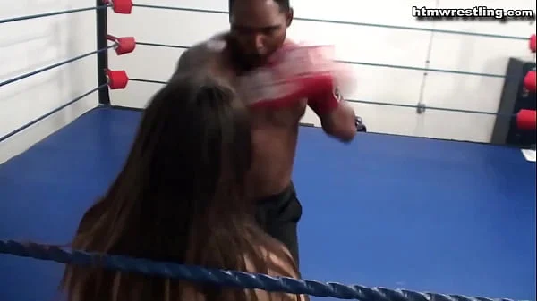 Black Male Boxing BEAST vs Tiny White Girl Ryona