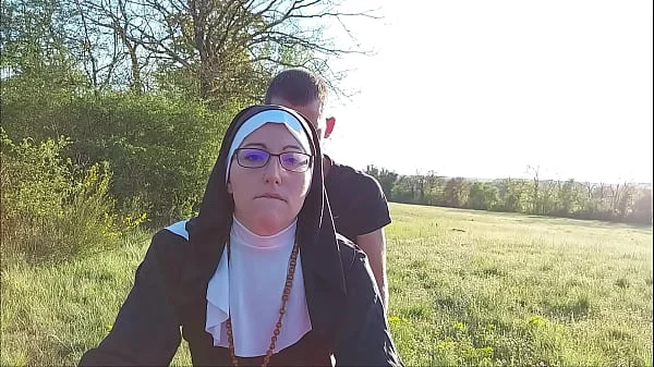 This nun gets her ass filled with cum before she goes to church !!