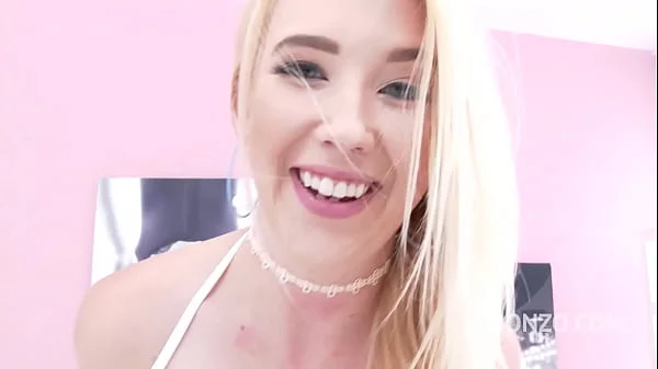 Triple Cock Sucker Samantha Rone Destroyed in Rough Double Anal